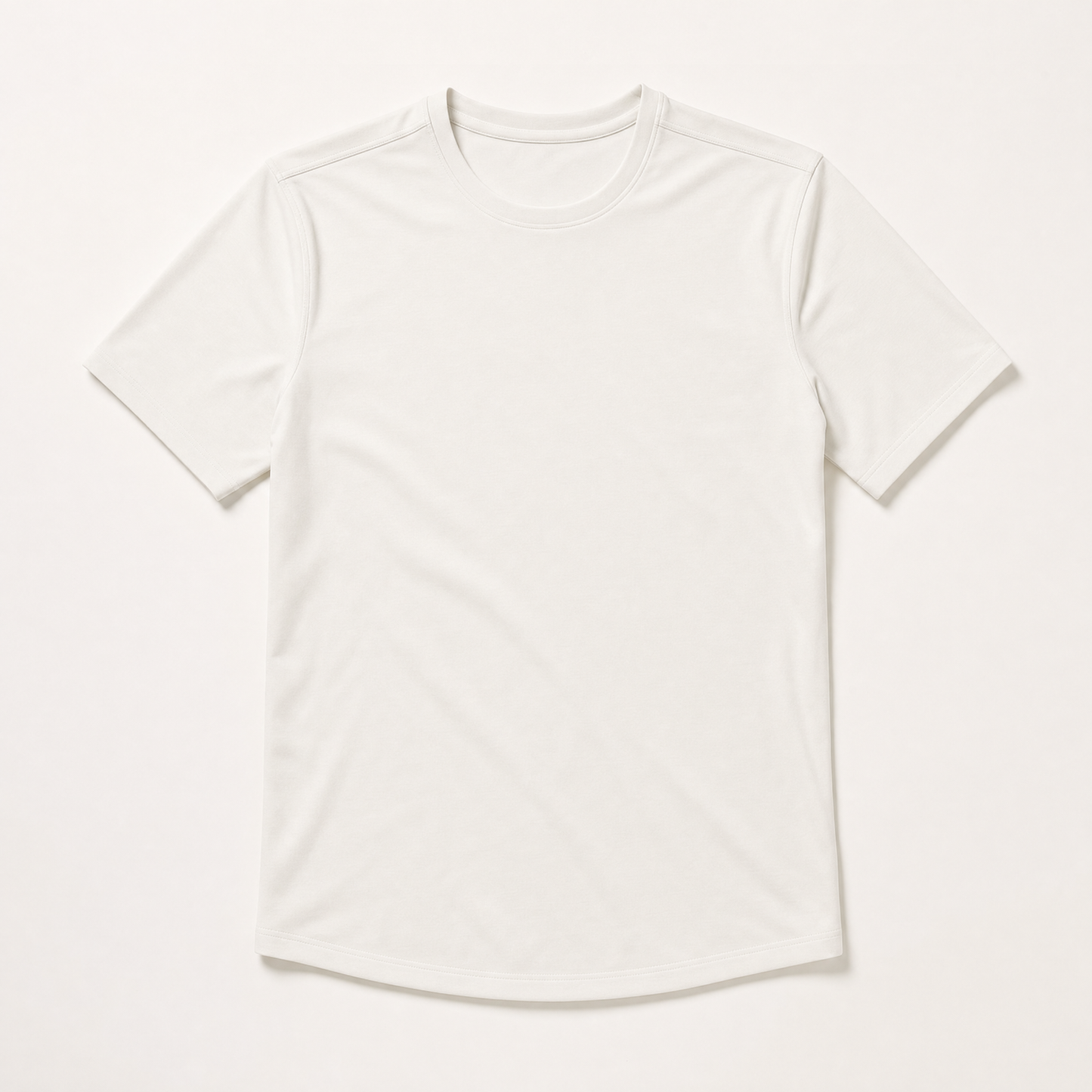 The Manifesto — biała, slim fit, subtle drop-cut hem